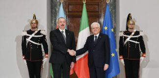 İtaliya Prezidenti Sercio Mattarella və Azərbaycan Respublikasının Prezidenti İlham Əliyev