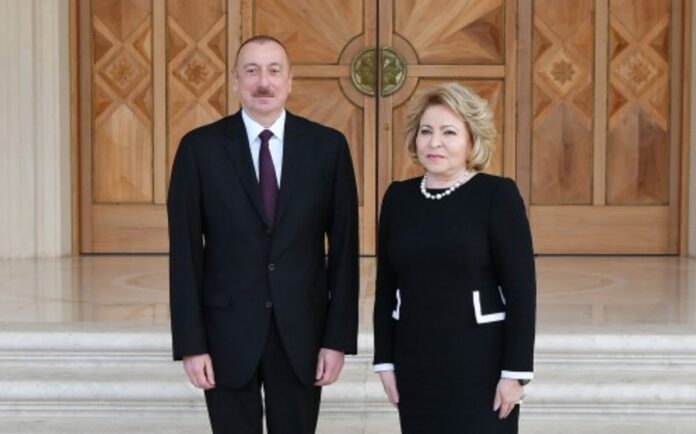 Rusiya Federasiyası Federal Məclisi Federasiya Şurasının sədri Valentina Matviyenko və Azərbaycan Respublikasının Prezidenti İlham Əliyev