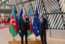 Brüsseldə Prezident İlham Əliyev ilə Avropa İttifaqı Şurasının Prezidenti arasında görüş olub Azərbaycan Respublikasının Prezidenti İlham Əliyev və Avropa İttifaqı Şurasının Prezidenti Şarl Mişel