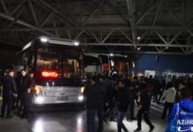 Şuşaya növbəti avtobus reysi hava şəraitinə görə geri qayıda bilməyib Bakı-Şuşa-Bakı marşrutu üzrə ilk sərnişin avtobusu