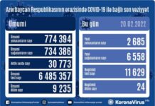 Son sutkada Azərbaycanda COVID-19 infeksiyasına 2685 yoluxma faktı qeydə alınıb COVID-19