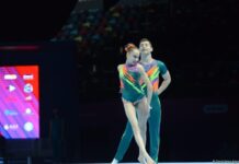 Bakıda Akrobatika Gimnastikası üzrə 12-ci Dünya Yaş Qrupları Yarışlarının birinci günü start götürüb Akrobatika Gimnastikası