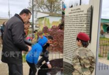 Neftçalada Vətən müharibəsi şəhidinin xatirə abidəsi açılıb Neftçalada Vətən müharibəsi şəhidinin xatirə abidəsi açılıb