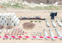 Azad olunan ərazilərdə mühəndis təminatı üzrə tədbirlər davam etdirilir döyüş sursatları