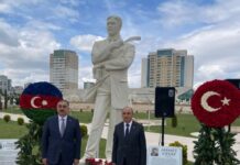 Ankarada Əhməd Cavadın heykəlinin açılışı olub Ankarada Əhməd Cavadın heykəlinin açılışı olub