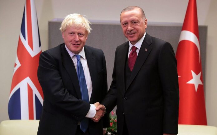 Böyük Britaniyanın Baş naziri Boris Conson və Türkiyə Prezidenti Rəcəb Tayyib Ərdoğan