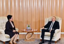 Azərbaycan Prezidenti İlham Əliyev Özbəkistan Senatının sədrini qəbul edib Azərbaycan Respublikasının Prezidenti İlham Əliyev Özbəkistan Respublikası Ali Məclisi Senatının sədri Tənzilə Narbayevanı qəbul edib