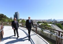Prezident İlham Əliyev Bakıda yeni salınmış “Çəmbərəkənd” parkında yaradılan şəraitlə tanış olub “Çəmbərəkənd” parkı