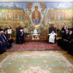 Gürcüstan Patriarxı II İlya Qafqaz Müsəlmanları İdarəsinin (QMİ) sədri Şeyxülislam Allahşükür Paşazadə ilə görüş