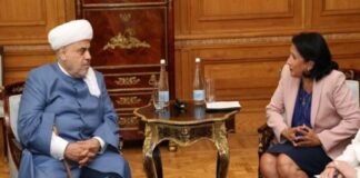 Gürcüstan Prezidenti Salome Zurabişvili şeyxülislam Allahşükür Paşazadəni qəbul edib