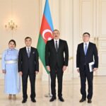 Azərbaycan Respublikasının Prezidenti İlham Əliyev Monqolustanın ölkəmizdə yeni təyin olunan fövqəladə və səlahiyyətli səfiri Qombosuren Munxbayarın etimadnaməsini qəbul edib