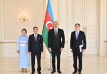 Azərbaycan Respublikasının Prezidenti İlham Əliyev Monqolustanın ölkəmizdə yeni təyin olunan fövqəladə və səlahiyyətli səfiri Qombosuren Munxbayarın etimadnaməsini qəbul edib