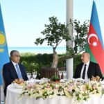 Azərbaycan Respublikasının Prezidenti İlham Əliyevin adından Qazaxıstan Respublikasının Prezidenti Kasım-Jomart Tokayevin şərəfinə rəsmi ziyafət verilib