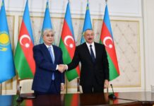 Azərbaycan və Qazaxıstan prezidentləri mətbuata bəyanatlarla çıxış ediblər Azərbaycan və Qazaxıstan prezidentləri mətbuata bəyanatlarla çıxış ediblər