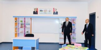 Prezident İlham Əliyev paytaxtın Binəqədi rayonunda yeni inşa olunan 335 nömrəli məktəbin açılışında iştirak edib