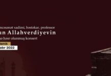 Bəstəkar Ceyhun Allahverdiyevin 50 illiyinə həsr olunmuş konsert proqramı təqdim olunacaq Bəstəkar Ceyhun Allahverdiyevin 50 illiyinə həsr olunmuş konsert proqramı