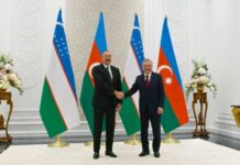 Azərbaycan Prezidenti İlham Əliyevin Özbəkistan Prezidenti Şavkat Mirziyoyev ilə görüşü