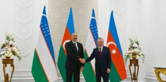 Azərbaycan Prezidenti İlham Əliyevin Özbəkistan Prezidenti Şavkat Mirziyoyev ilə görüşü