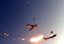 Almaniyada təyyarələr göydə toqquşdu: Hər iki pilot həlak oldu Təyyarə qəzası