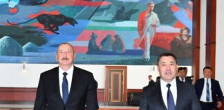 Azərbaycan Prezidenti İlham Əliyev və Qırğızıstan Prezidenti Sadır Japarov