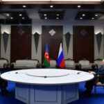 Oktyabrın 13-də Astanada Azərbaycan Respublikasının Prezidenti İlham Əliyevin Rusiya Federasiyasının Prezidenti Vladimir Putinlə görüşü olub