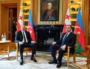 Azərbaycan Respublikasının Prezidenti İlham Əliyev və Gürcüstanın Baş naziri İrakli Qaribaşvili