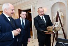 Prezident İlham Əliyev və Gürcüstanın Baş naziri İrakli Qaribaşvili “Qarabağ xanlığının irsi” sərgisi ilə tanış olublar
