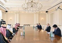 Prezident İlham Əliyev Səudiyyə Ərəbistanı Krallığının xarici işlər nazirini qəbul edib Azərbaycan Respublikasının Prezidenti İlham Əliyev oktyabrın 4-də Səudiyyə Ərəbistanı Krallığının xarici işlər naziri Feysal bin Fərhan Al Səudu qəbul edib