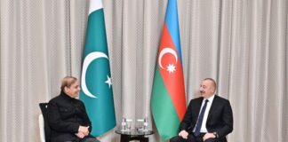 Azərbaycan Respublikasının Prezidenti İlham Əliyev və Pakistan İslam Respublikasının Baş naziri Şahbaz Şərif