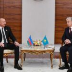 Oktyabrın 13-də Astanada Azərbaycan Respublikasının Prezidenti İlham Əliyevin Qazaxıstan Respublikasının Prezidenti Kasım-Jomart Tokayev ilə görüşü olub