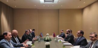 Azərbaycan Respublikasının xarici işlər naziri Ceyhun Bayramovla Ermənistanın xarici işlər naziri Ararat Mirzoyan arasında görüş