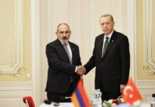Türkiyə Prezidenti Rəcəb Tayyib Ərdoğan və Ermənistanın baş naziri Nikol Paşinyan