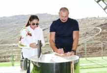 İlham Əliyev və Mehriban Əliyeva Ağdamda Atçılıq Nəsilartırma Mərkəzinin təməlini qoyublar