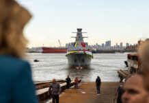 Türkiyənin Ukrayna üçün inşa etdiyi hərbi gəmi suya buraxıldı Ukrayna donanmasının ilk korveti "Getman İvan Mazepa”