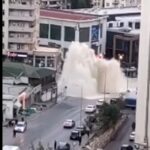 Yasamalda su borusu partlayıb