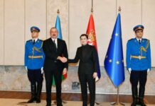 Azərbaycan Prezidenti İlham Əliyevin Serbiyanın Baş naziri ilə geniş tərkibdə görüşü olub Belqradda Azərbaycan Respublikasının Prezidenti İlham Əliyevin Serbiya Respublikasının Baş naziri xanım Ana Brnabiç ilə geniş tərkibdə görüşü