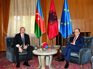 Azərbaycan Prezidenti İlham Əliyevin Albaniya Prezidenti Bayram Beqay ilə təkbətək görüşü