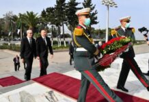 Prezident İlham Əliyev paytaxt Əlcəzairdə Şəhidlər abidəsini və Milli Mücahidlər Muzeyini ziyarət edib Prezident İlham Əliyev paytaxt Əlcəzairdə Şəhidlər abidəsini və Milli Mücahidlər Muzeyini ziyarət edib