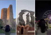 Bakıda gənc qızlar Güney Azərbaycandakı etirazçılara dəstək fləşmobu keçirib Bakıda gənc qızlar Güney Azərbaycandakı etirazçılara dəstək fləşmobu keçirib