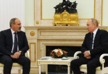 Ermənistan Baş naziri Nikol Paşinyan və Rusiya Prezidenti Vladimir Putin