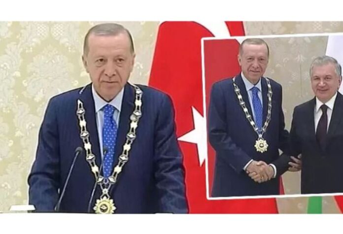 Ərdoğana Özbəkistanın ən yüksək dövlət medalı təqdim olundu