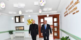 Heydər Əliyev Fondunun təşəbbüsü ilə Oğuzda inşa edilmiş körpələr evi-uşaq bağçası istifadəyə verilib