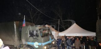 Sülhməramlıların təchizat avtomobilləri Laçın-Şuşa yolunda