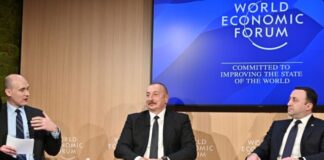 Davos Dünya İqtisadi Forumu çərçivəsində keçirilən “Avrasiya Orta Dəhlizi: Yoldan magistrala” mövzusunda panel iclası