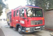 Gəncədə dördmərtəbəli yaşayış binasında yanğın