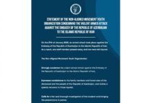 Qoşulmama Hərəkatı Gənclər Təşkilatı: Cavabdeh şəxslər məsuliyyətə cəlb edilməlidir Qoşulmama Hərəkatı Gənclər Təşkilatı