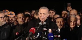 Türkiyə Prezidenti Rəcəb Tayyib Ərdoğan zəlzələlərin baş verdiyi Kahramanmaraşa gəlib