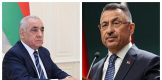 Azərbaycanın Baş naziri Əli Əsədov və Türkiyənin vitse-prezidenti Fuat Oktay