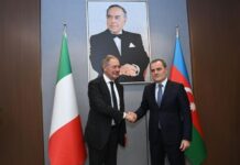 “Made in Italy” naziri Adolfo Urso və Azərbaycanın xarici işlər naziri Ceyhun Bayramov
