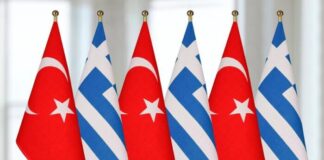 Yunanıstan və Türkiyə bayraqları